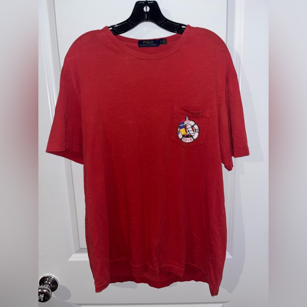 Polo Ralph Lauren Cotton Yacht Boat Marine Sailing Regatta Nautical T-Shirt Sz L